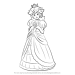 How to Draw Peach from Super Smash Bros