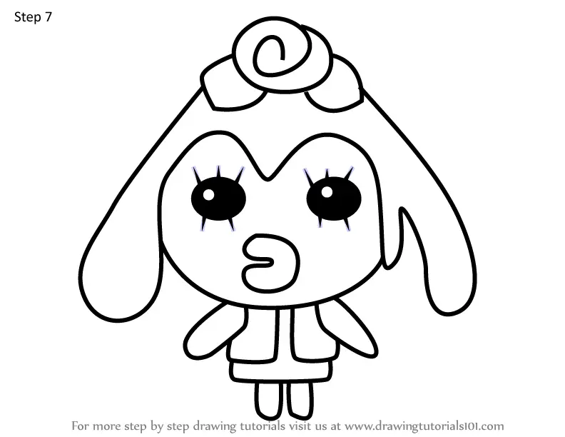 How To Draw Anemoriritchi From Tamagotchi (tamagotchi) Step By Step 