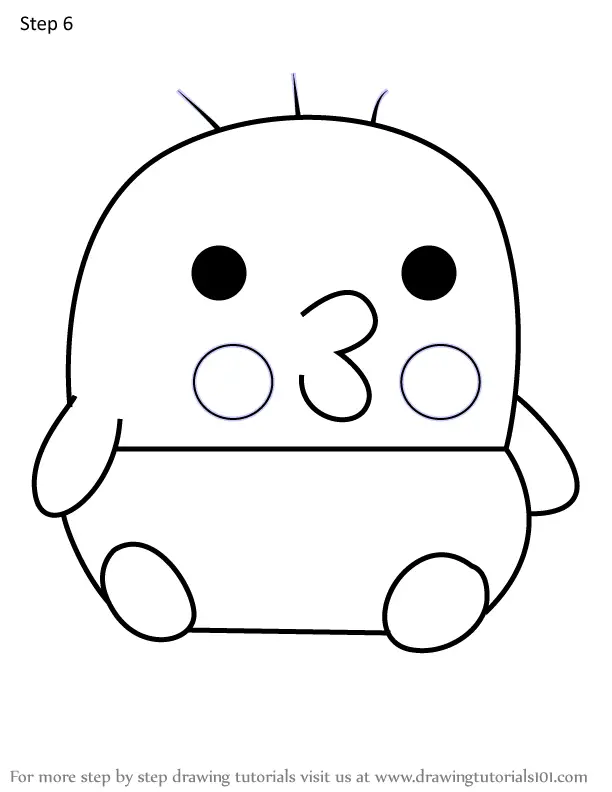 How to Draw Chibipatchi from Tamagotchi (Tamagotchi) Step by Step ...