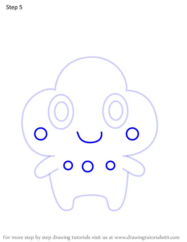 How to Draw Clubutchi from Tamagotchi (Tamagotchi) Step by Step ...