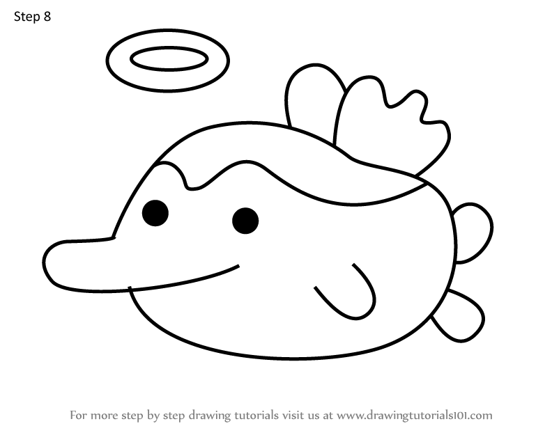 How to Draw Ginjirotchi Angel from Tamagotchi (Tamagotchi) Step by Step ...