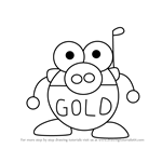 How to Draw Gold PiT from Tamagotchi
