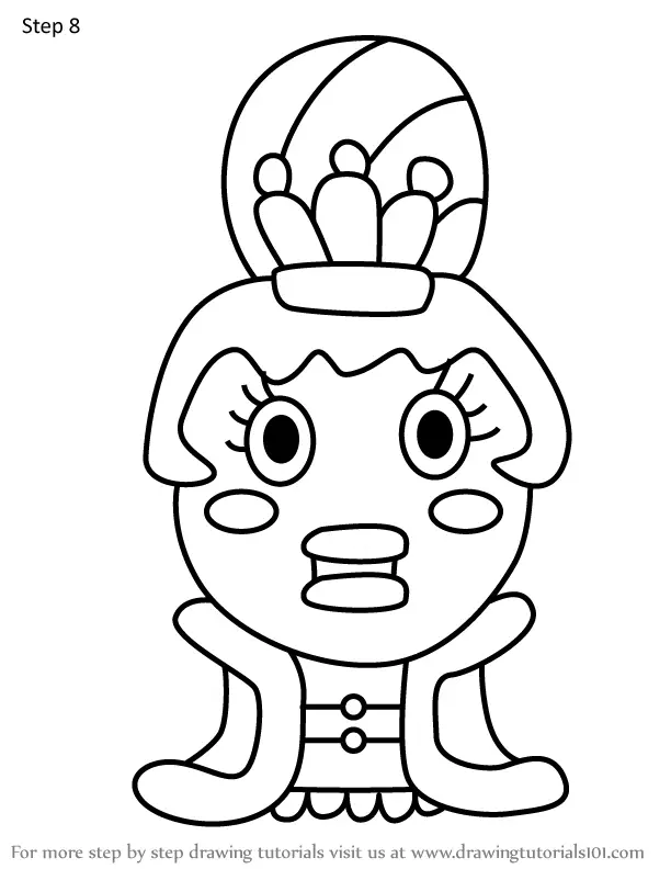 Step by Step How to Draw Gotchi Queen from Tamagotchi ...