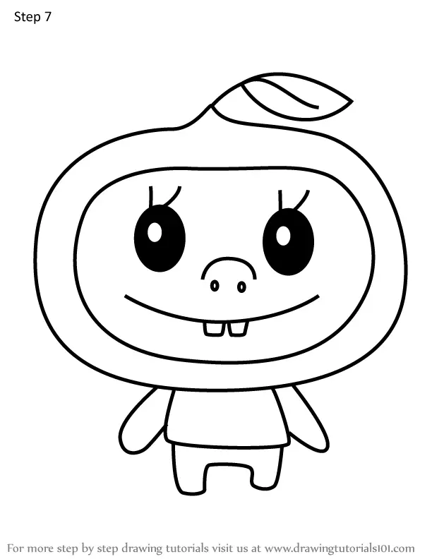 How to Draw Grippatchi from Tamagotchi (Tamagotchi) Step by Step ...