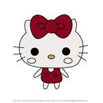 How to Draw Hello Kitty from Tamagotchi