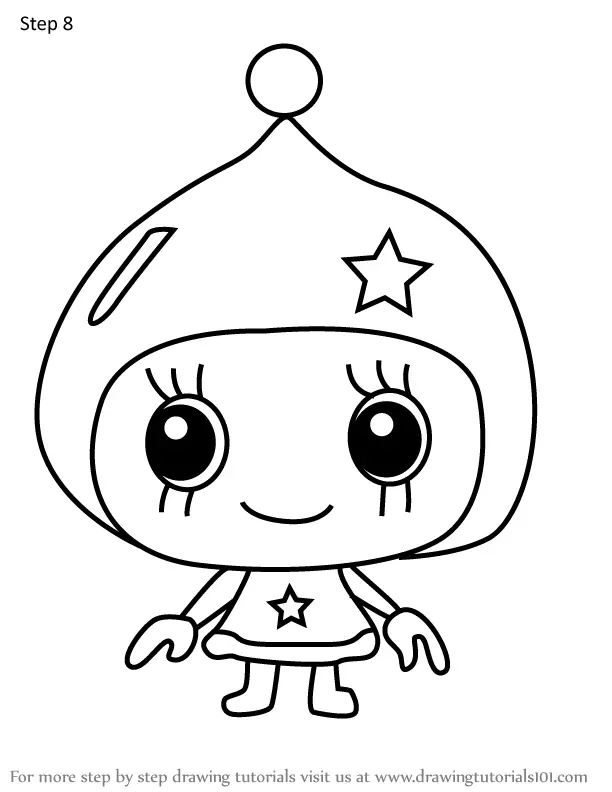 How to Draw Himespetchi from Tamagotchi (Tamagotchi) Step by Step ...