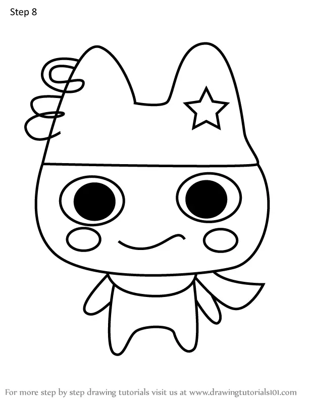 How to Draw KuroMametchi from Tamagotchi (Tamagotchi) Step by Step ...