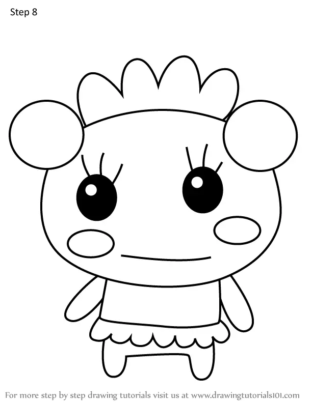 How to Draw Maidtchi from Tamagotchi (Tamagotchi) Step by Step ...