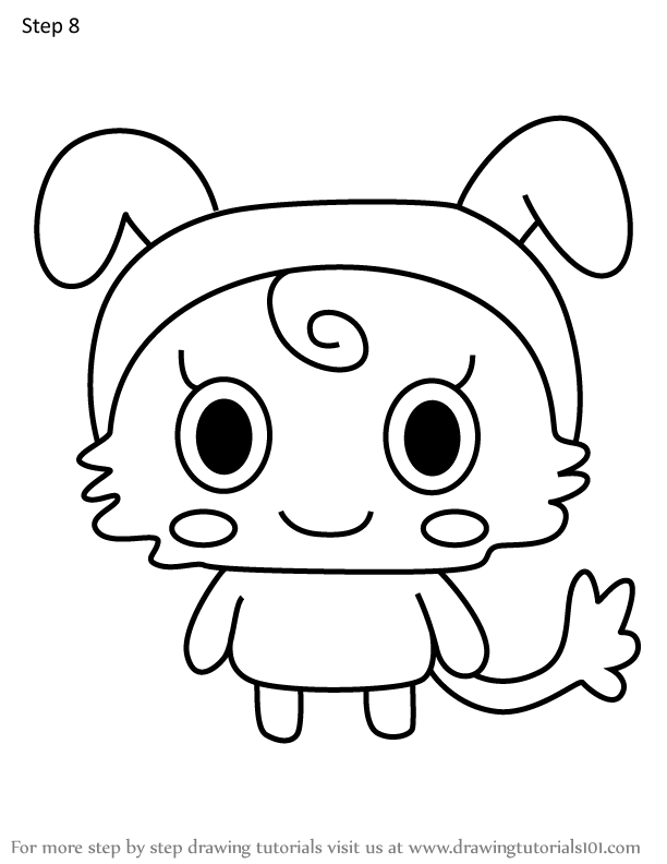 How to Draw Momotchi from Tamagotchi (Tamagotchi) Step by Step ...