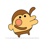 How to Draw Monkeytchi from Tamagotchi