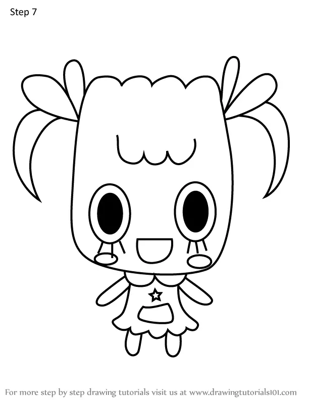 How to Draw Pacchiritchi from Tamagotchi (Tamagotchi) Step by Step ...