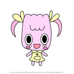 How to Draw Pacchiritchi from Tamagotchi