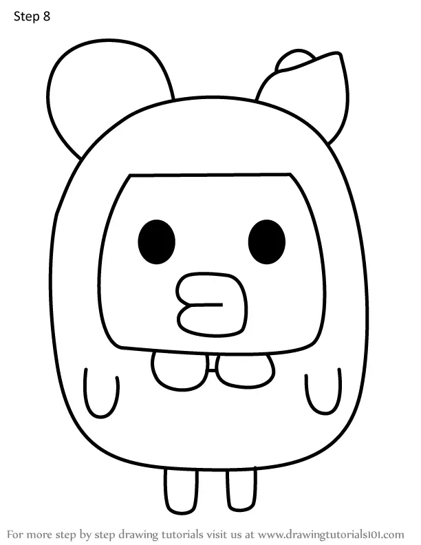 How to Draw Pokapokatchi from Tamagotchi (Tamagotchi) Step by Step ...