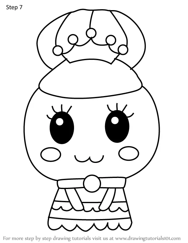 How to Draw Princess Tamako from Tamagotchi (Tamagotchi) Step by Step ...