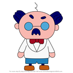 How to Draw Professor Banzo from Tamagotchi