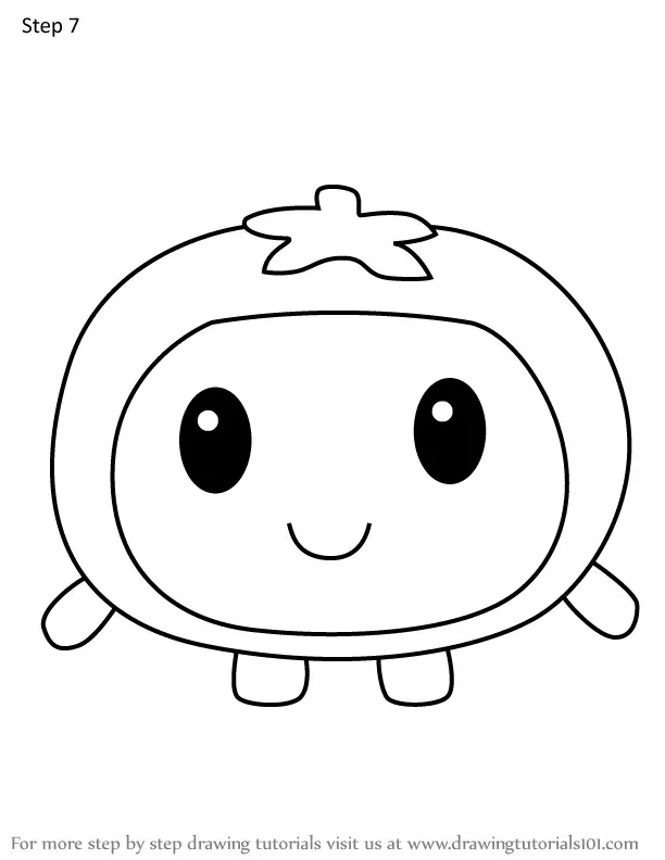 How to Draw Puchitomatchi from Tamagotchi (Tamagotchi) Step by Step ...