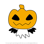 How to Draw Pumpkin Deviltchi from Tamagotchi