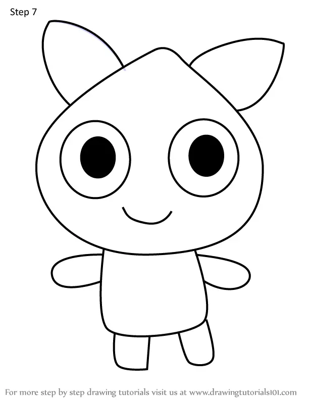 How to Draw Pyukitchi from Tamagotchi (Tamagotchi) Step by Step ...