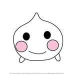 How to Draw Shiropetitchi from Tamagotchi