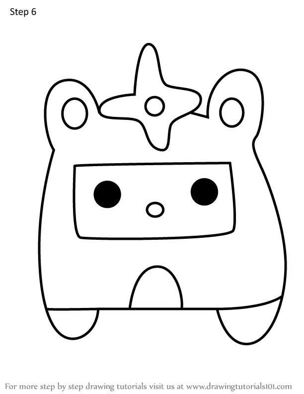 How to Draw Shurikentchi from Tamagotchi (Tamagotchi) Step by Step ...