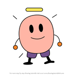 How to Draw Smiling Angel from Tamagotchi