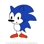 How to Draw Sonictchi from Tamagotchi