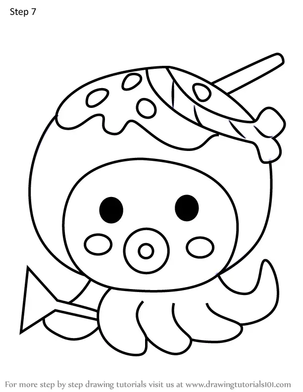 How to Draw Takotakoyakitchi from Tamagotchi (Tamagotchi) Step by Step ...