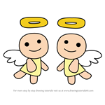 How to Draw Twin Angels from Tamagotchi