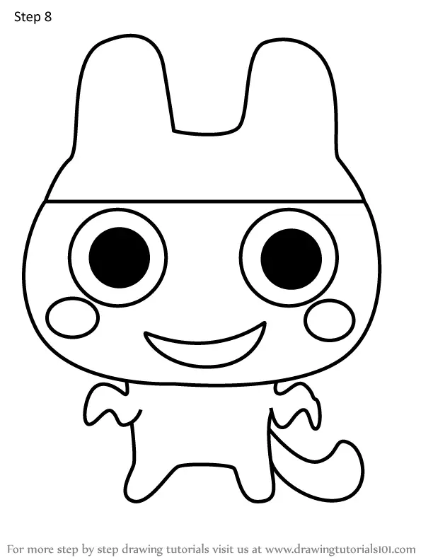 How to Draw Ura Mametchi from Tamagotchi (Tamagotchi) Step by Step ...