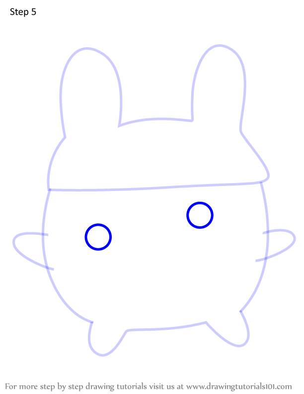 How To Draw Young Mimitchi From Tamagotchi (tamagotchi) Step By Step 