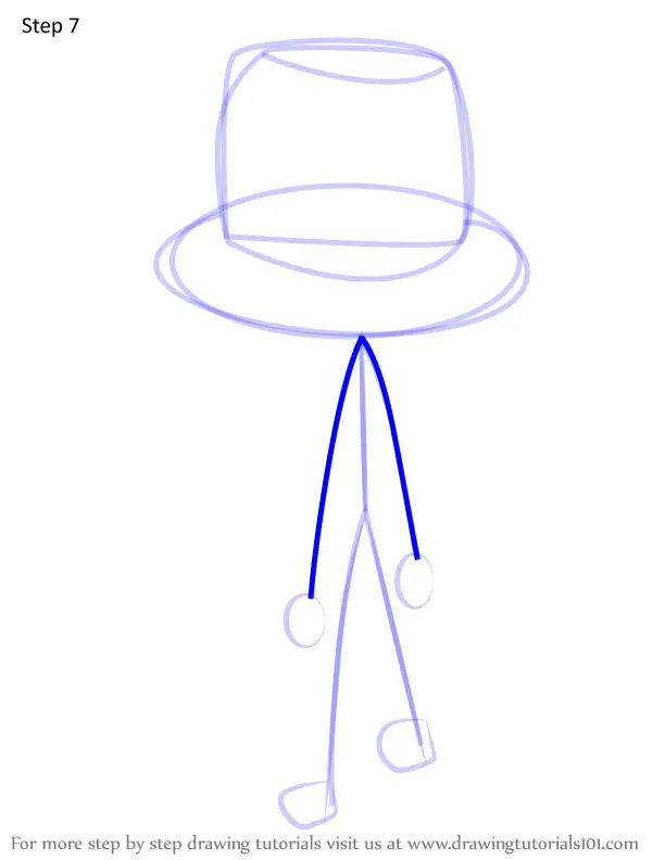 How to Draw Buckethat from The Henry Stickmin (The Henry Stickmin) Step ...