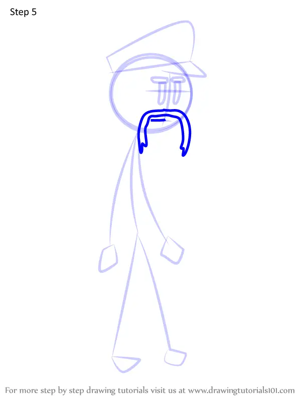 How To Draw General Hubert Galeforce From The Henry Stickmin The Henry Stickmin Step By Step