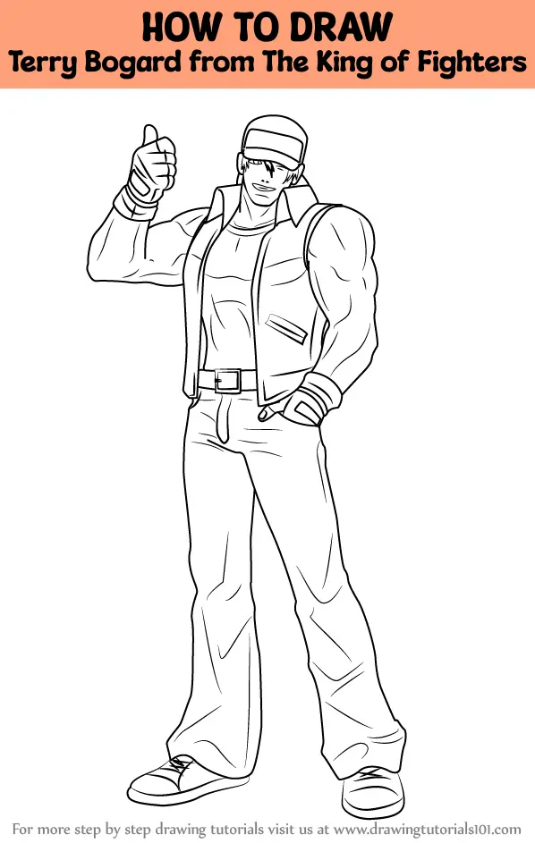 How to Draw Terry Bogard from The King of Fighters (The King of ...