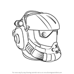 How to Draw Viper Helmet from Titanfall 2