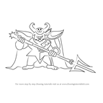 How to Draw Asgore Dreemurr from Undertale