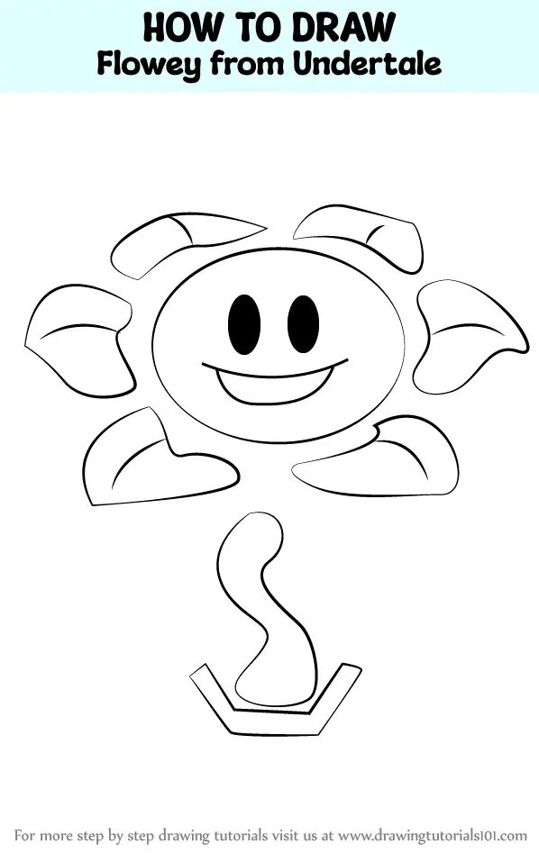 How to Draw Flowey from Undertale (Flowey's Laugh) - Pixel Art Step by Step  Drawing Tutorial 