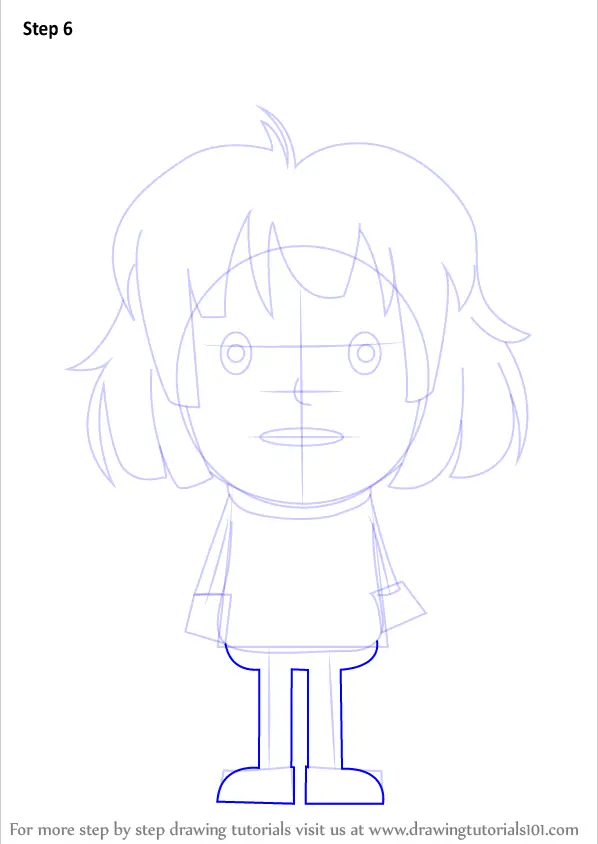 Learn How to Draw Frisk from Undertale (Undertale) Step by Step