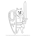 How to Draw Lesser Dog from Undertale