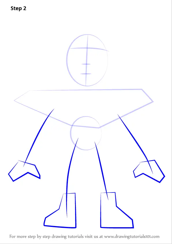 Step by Step How to Draw Mettaton Overworld EX from Undertale