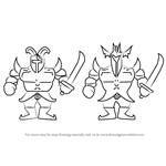 How to Draw Royal Guards from Undertale
