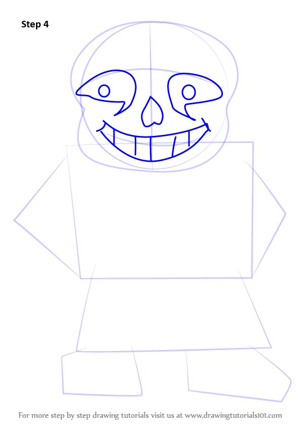 Learn How To Draw Sans From Undertale Undertale Step By Step Drawing Tutorials