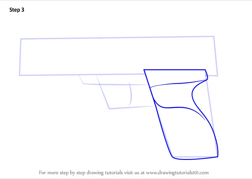 Easy To Draw Guns Step By Step