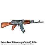 How to Draw AK-47 Rifle