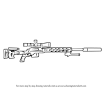 How to Draw a M2010 Enhanced Sniper Rifle