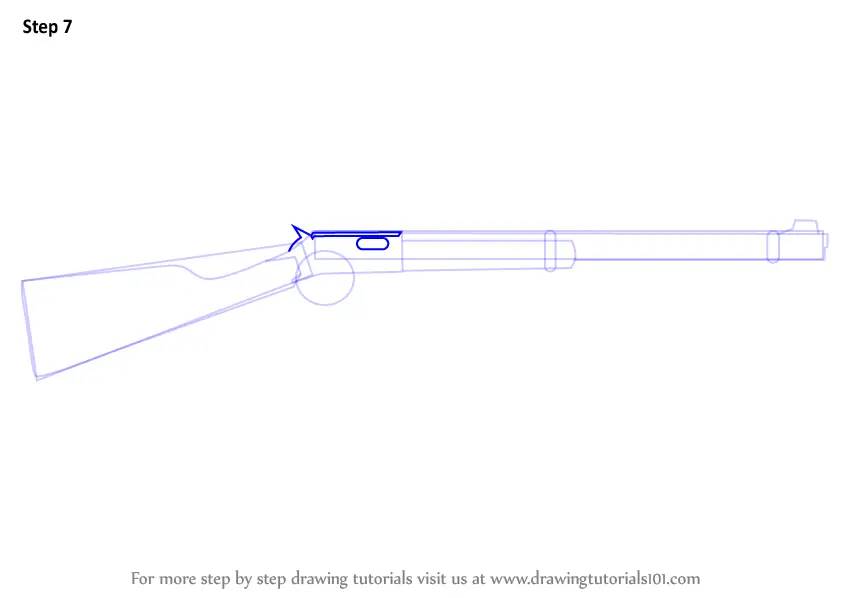 Как нарисовать винтовку поэтапно