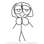 How to Draw Lauryn from Dick Figures