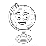 How to Draw Gilbert the Globe from Don't Hug Me I'm Scared