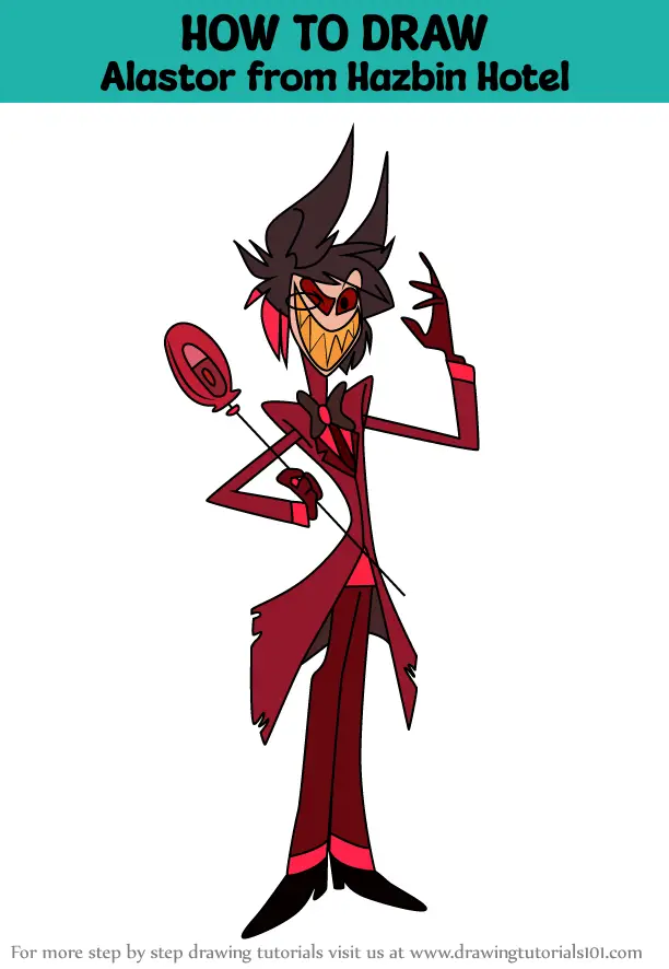 How To Draw Alastor From Hazbin Hotel Hazbin Hotel Step By Step