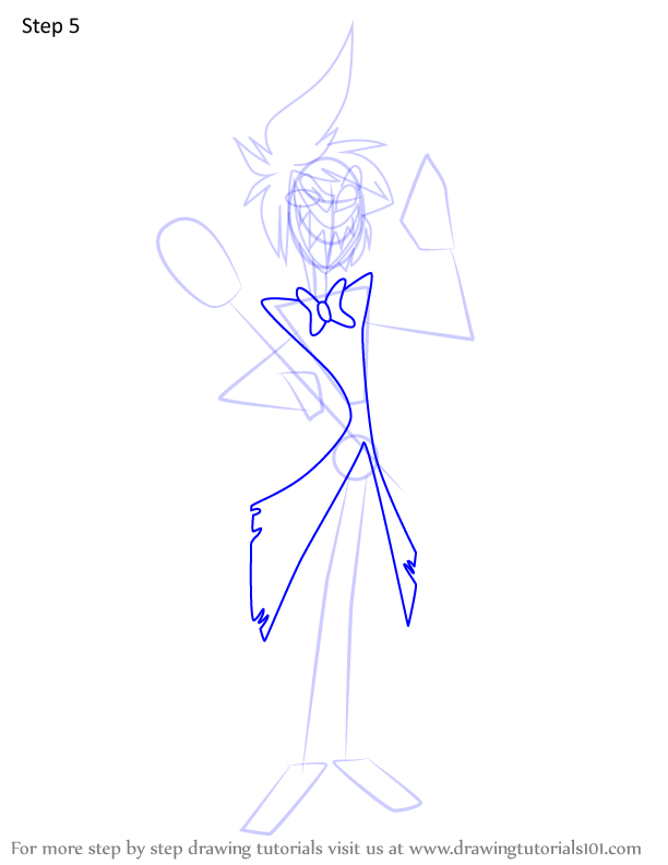 How To Draw Alastor From Hazbin Hotel Hazbin Hotel Step By Step