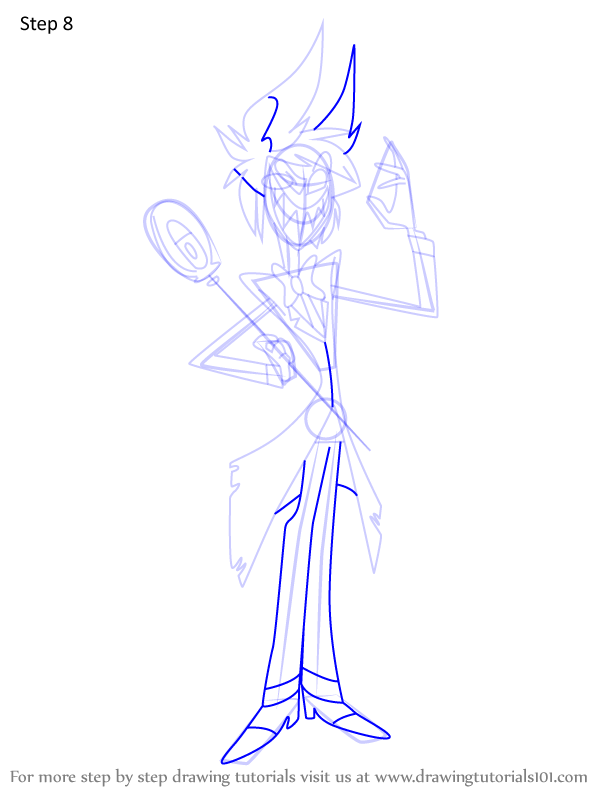 How To Draw Alastor From Hazbin Hotel Hazbin Hotel Step By Step